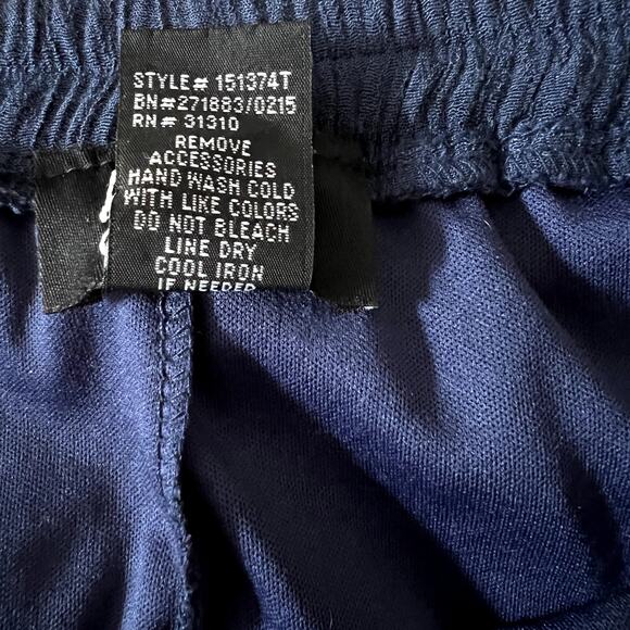 BY‎ & BY Blue Tiered Hi-Low Midi Skirt Juniors 1X Boho Office Coastal - Picture 5 of 5